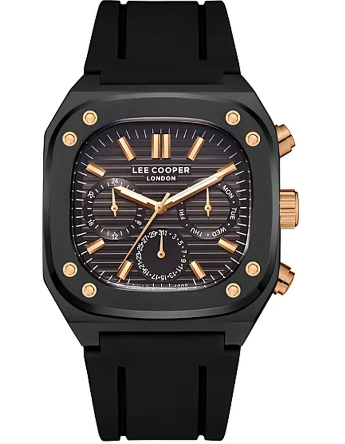 Buy LEE COOPER Men Multi Function Black Dial Watch - LC08022.651
